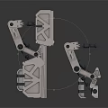 Detailed Robotic Mechanical Components Featuring Arm Structures And Metal Parts 3d model