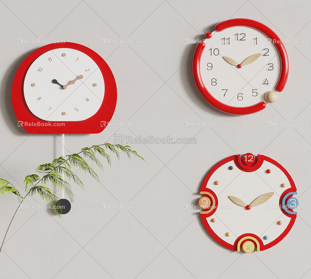 Watch and Clock Wall Decoration 3d model