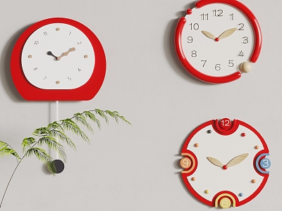 Watch and Clock Wall Decoration 3d model