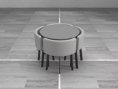 Dining table and chair combination 3d model