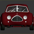 Red Vintage Classic Car With Number 35 Shiny Body Retro Design And Smooth Exterior