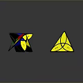 Geometric Household Puzzle Toys Star Shaped And Triangular With Yellow Black Design