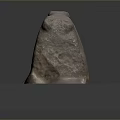 Ancient Stone Carving With Intricate Patterns And Animal Head Decorations On Display Stand 3d model