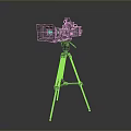 High Resolution Professional Video Camera With Stable Tripod Stand For Filming Projects 3d model