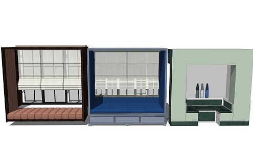 Modern Bay Window 3d model