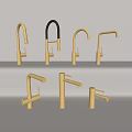 Modern faucet combination 3d model