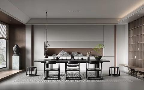 New Chinese Tea Room 3d model