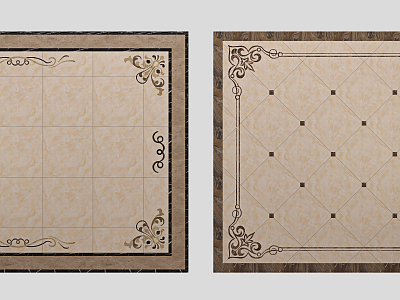 Simple European Tile Simple Ground Laying model