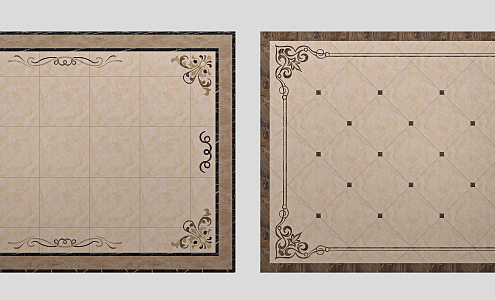 Simple European Tile Simple Ground Laying 3d model