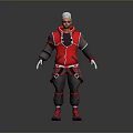 A Man Wearing Red Hoodie Black Pants And Red Shoes With Sunglasses 3D Character Design