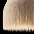 Cream Colored Modern Minimalist Chandeliers With Feather Texture On Black Background