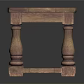 Solid Wooden Table With Carved Legs And Lower Shelf For Living Room Decor