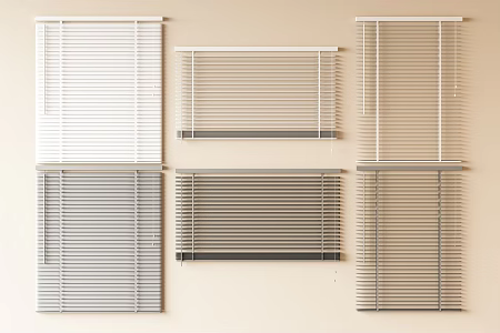 modern venetian blinds curtain roller shutter blinds 3d model