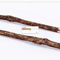 Natural Stone Wood Branches With Rough Texture And Organic Shape 3d model