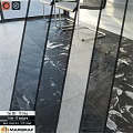 Set 06 12 Tiles With Black And White Marble Pattern For Modern Floor Design