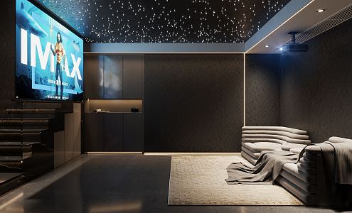 modern video room 3d model