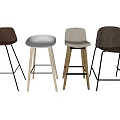 Modern Bar Stools In Different Styles And Colors For Home Kitchen 3d model