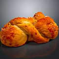 Delicious Homemade Baked Bread With Golden Crust Sesame Seeds Twisted Shape And Soft Fluffy Texture