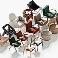Modern Accent Chairs With Multiple Colors And Designs For Living Room Interior