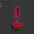 Red Industrial Hardware Tool With Metal Frame And Durable Base Structure 3d model