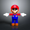 Classic Mario Figure With Red Hat Blue Overalls White Gloves And Brown Shoes