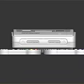 Retro Gaming Entertainment Console With White Body Dual Controllers Colored Buttons