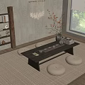 Tatami Tea Table Storage Rack 3d model