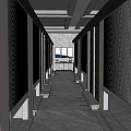 Modern Hotel Lobby Interior With Marble Walls Reception Desk And Stylish Chandeliers