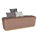 Light Luxury Bed End Stool Sofa Stool Bench 3d model