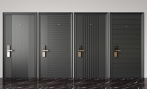 Modern security door 3d model