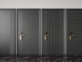 Modern security door 3d model