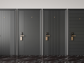 Modern security door 3d model