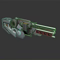 Futuristic Sci Fi Weapon With Advanced Metallic Mechanical Structure And Sleek Design