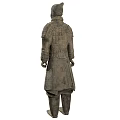 Ancient Chinese Terracotta Warrior Sculpture With Intricate Armor And Historical Details