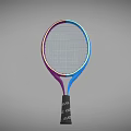 Sporting Equipment Colorful Tennis Racket With Purple Blue Frame And Black Handle
