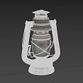 Vintage Outdoor Lantern With Metal Frame Glass Shade And Traditional Handle Design