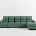 Modern Green Sectional Sofa Set With Modular Design And Comfortable Seats 3d model