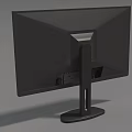 Modern Black Desktop Computer Monitor With Sleek Design And Stable Base
