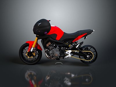 Motorcycle Two-wheeled Motorcycle Cross-country Motorcycle Road Race Motorcycle Motor Vehicle Transport 3d model