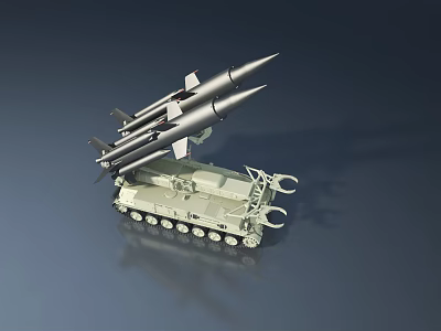 Swing Door Design On Detailed Military Missile Launcher Vehicle Model 3d model