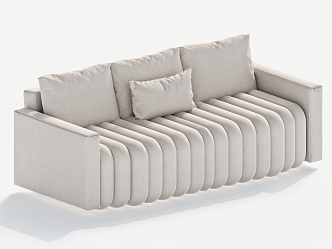 Double sofa pillow 3d model