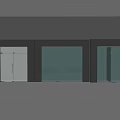 Modern Glass Display Cabinets With Metal Frames And Transparent Doors