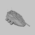 Sci-fi anti-gravity tank 3d model