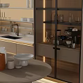 Modern Kitchen Interior Design With Island Counter Cabinets And Pendant Lights