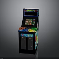 Vintage Arcade Machine Featuring GAMETIME Logo Colorful Buttons Joystick And Game Screen
