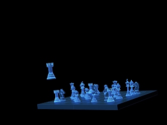 Modern Chessboard Technology Chessboard with Animation 3d model