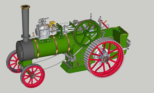 classical steam train 3d model