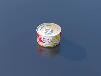 Practical Century Canned Food Product With Red And Yellow Label For Daily Use 3d model