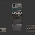 Industrial Control Cabinet With Small Electronic Devices And Control Panels