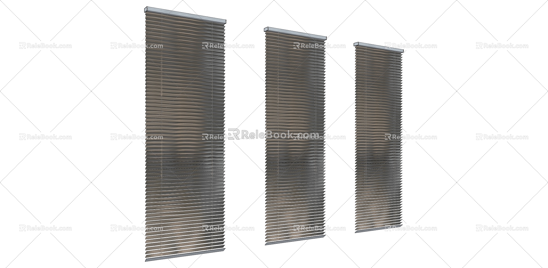 Modern Blinds Roller Blinds Curtains Metal Venetian Blinds 3d model